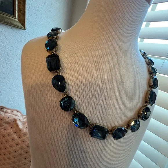 J. Crew Dark Blue Statement Necklace - Picture 2 of 3